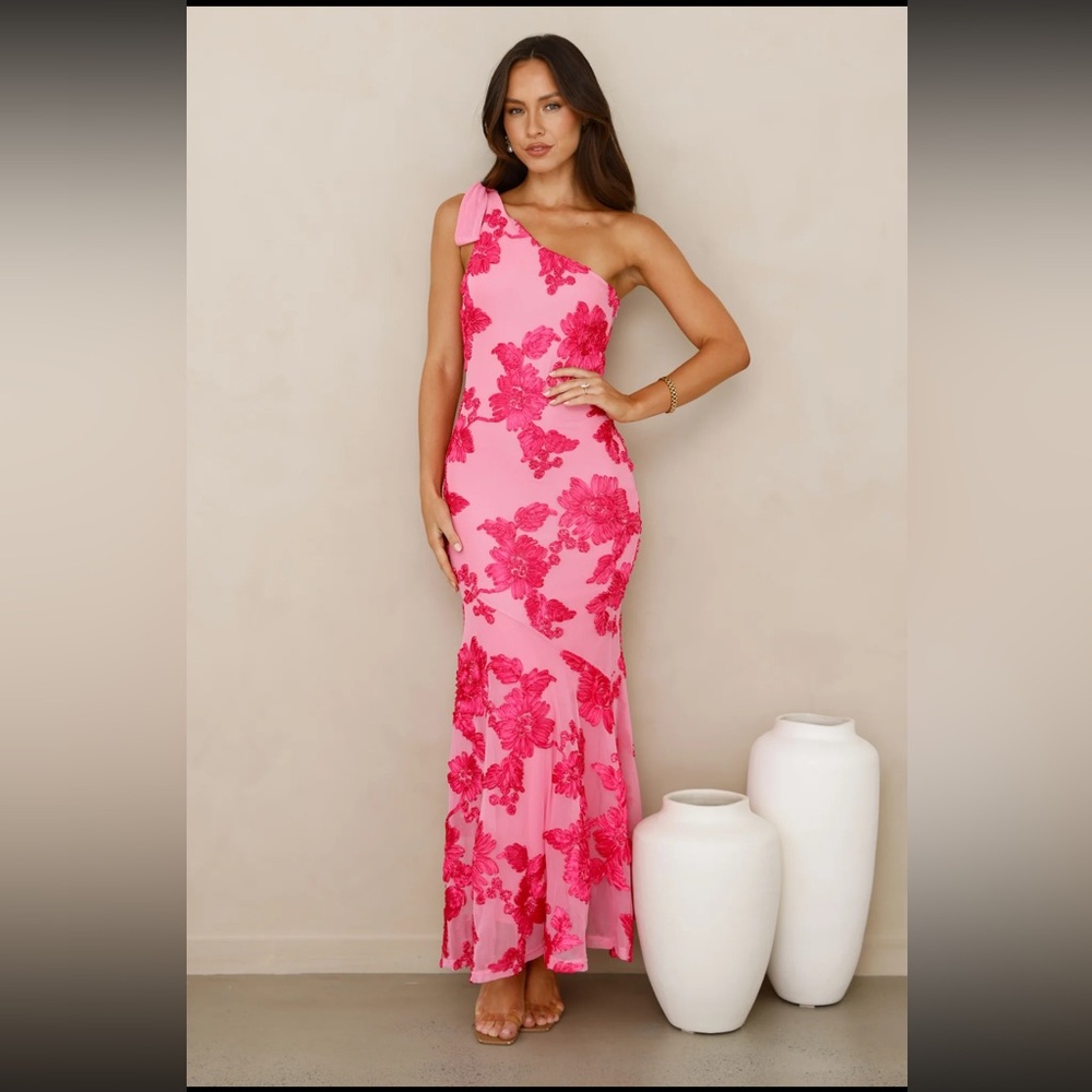 Hello Molly Pink Floral Maxi Dress- NWT